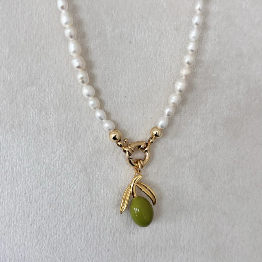 Olive İnci Kolye