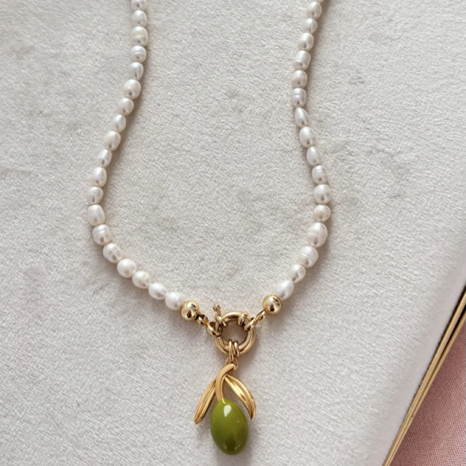 Olive İnci Kolye